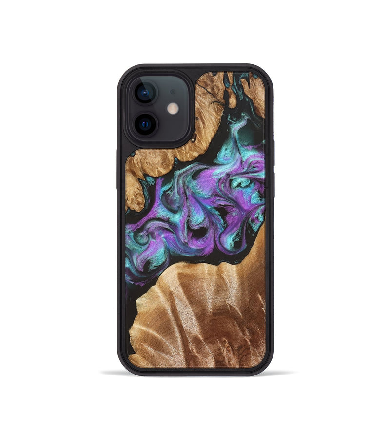 iPhone 12 mini Wood Phone Case - Ouida (Purple, 823216)