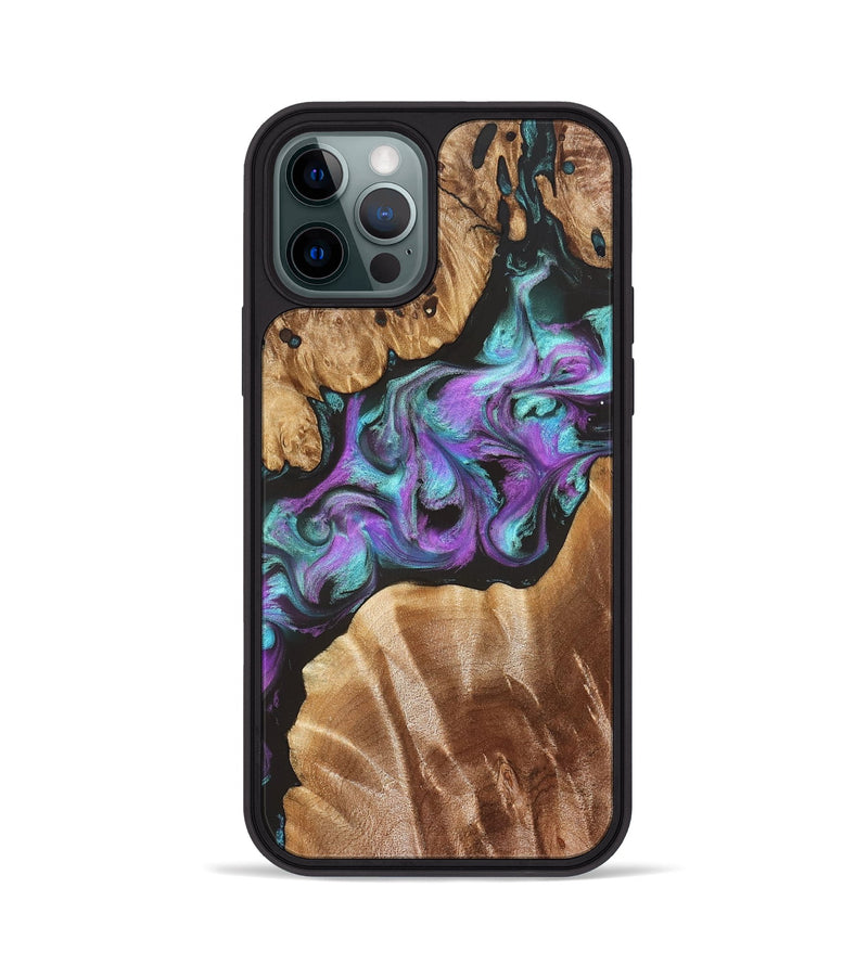 iPhone 12 Pro Wood Phone Case - Ouida (Purple, 823216)