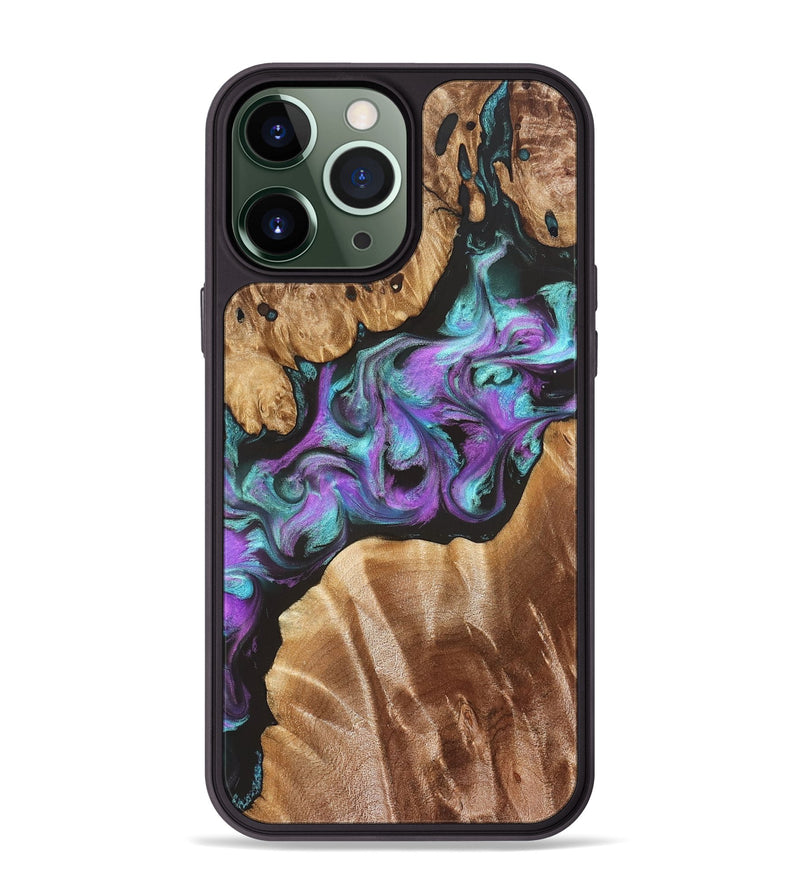 iPhone 13 Pro Max Wood Phone Case - Ouida (Purple, 823216)