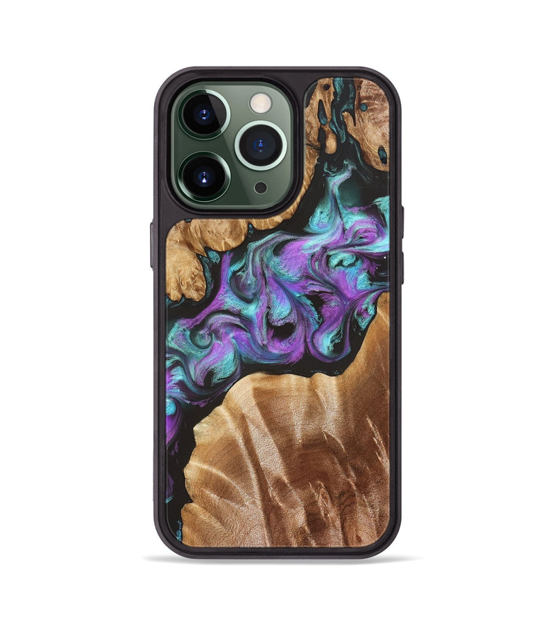 iPhone 13 Pro Wood Phone Case - Ouida (Purple, 823216)