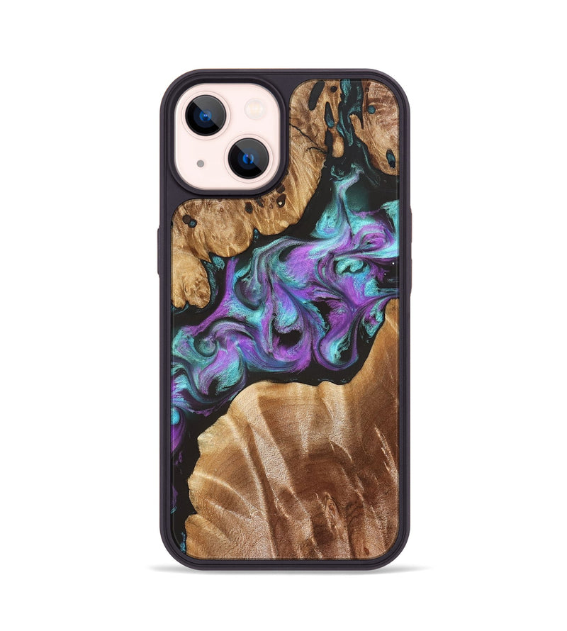 iPhone 14 Wood Phone Case - Ouida (Purple, 823216)