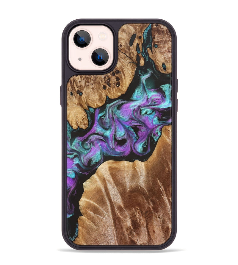 iPhone 14 Plus Wood Phone Case - Ouida (Purple, 823216)