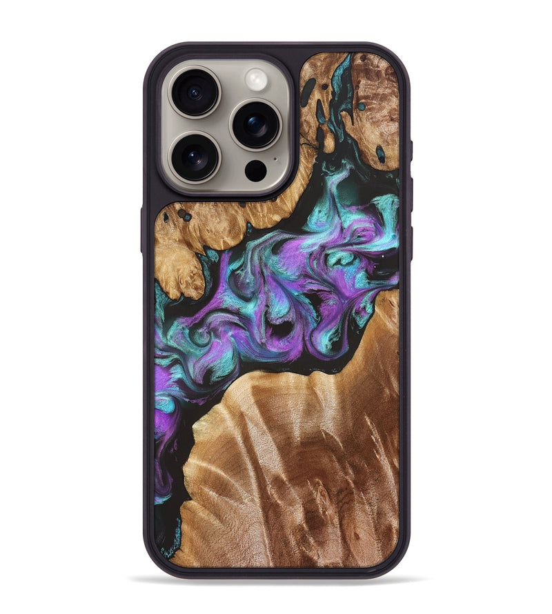 iPhone 15 Pro Max Wood Phone Case - Ouida (Purple, 823216)