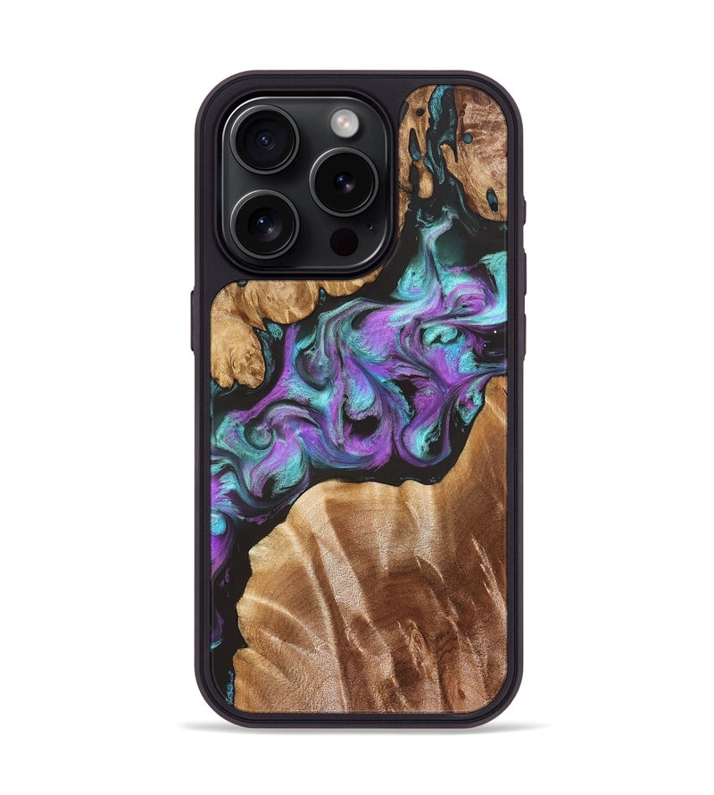 iPhone 15 Pro Wood Phone Case - Ouida (Purple, 823216)