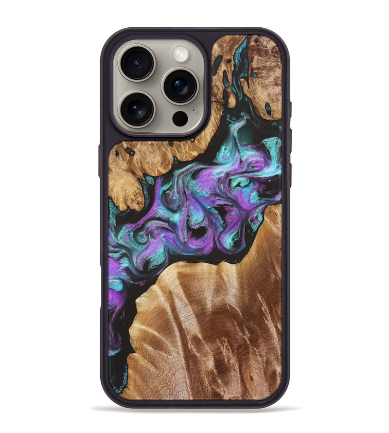 iPhone 16 Pro Max Wood Phone Case - Ouida (Purple, 823216)