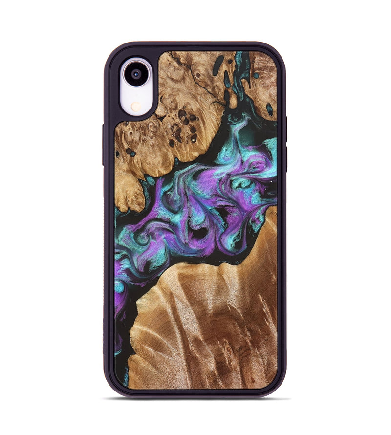 iPhone Xr Wood Phone Case - Ouida (Purple, 823216)