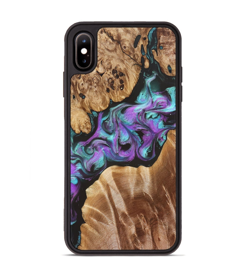 iPhone Xs Max Wood Phone Case - Ouida (Purple, 823216)