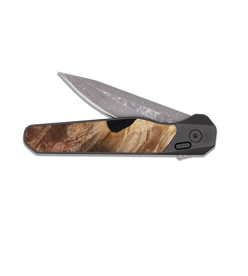EDC Dark Damascus Wood Pocket Knife - Simon (Purple, 823217)