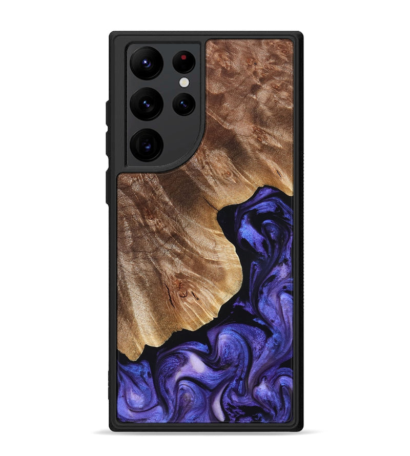 Galaxy S22 Ultra Wood Phone Case - Simon (Purple, 823217)