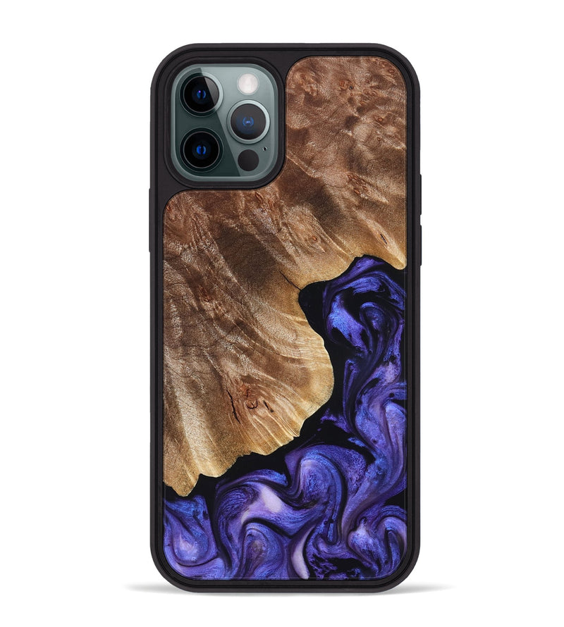 iPhone 12 Pro Max Wood Phone Case - Simon (Purple, 823217)
