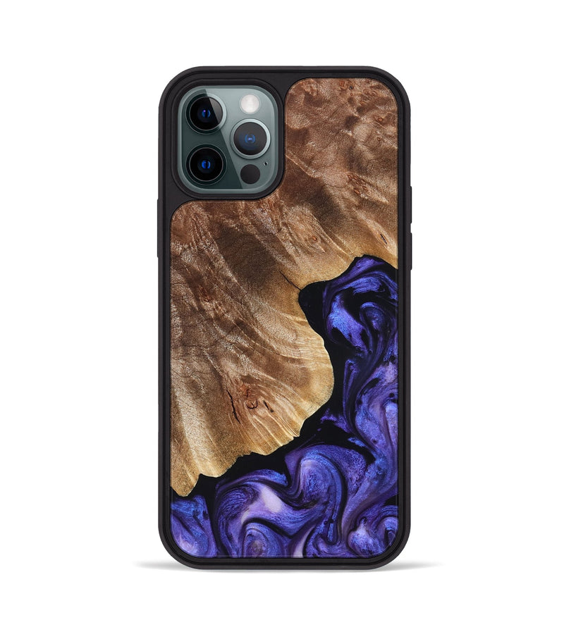 iPhone 12 Pro Wood Phone Case - Simon (Purple, 823217)