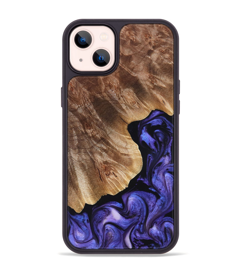 iPhone 14 Plus Wood Phone Case - Simon (Purple, 823217)