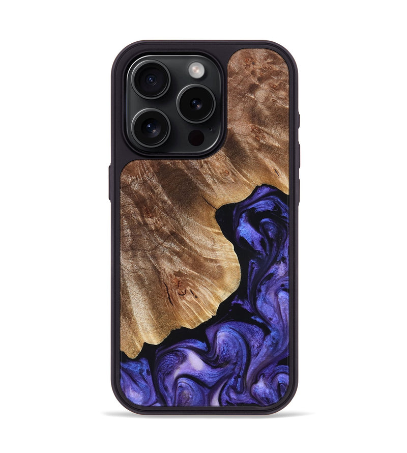 iPhone 15 Pro Wood Phone Case - Simon (Purple, 823217)