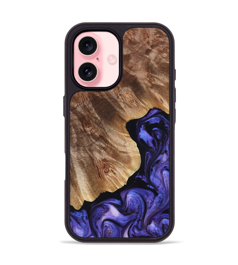 iPhone 16 Wood Phone Case - Simon (Purple, 823217)