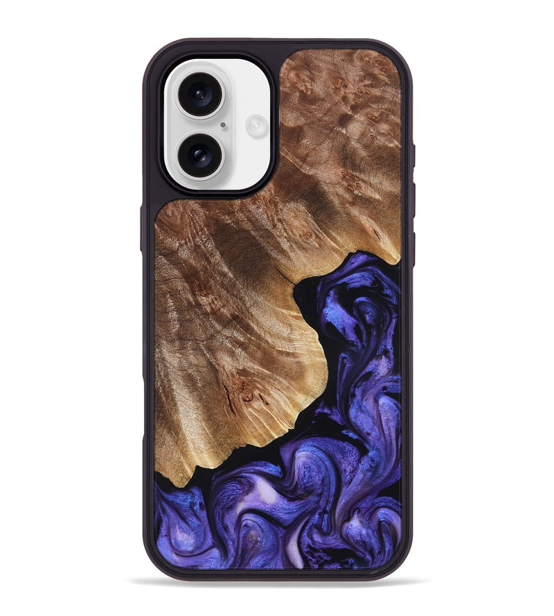 iPhone 16 Plus Wood Phone Case - Simon (Purple, 823217)