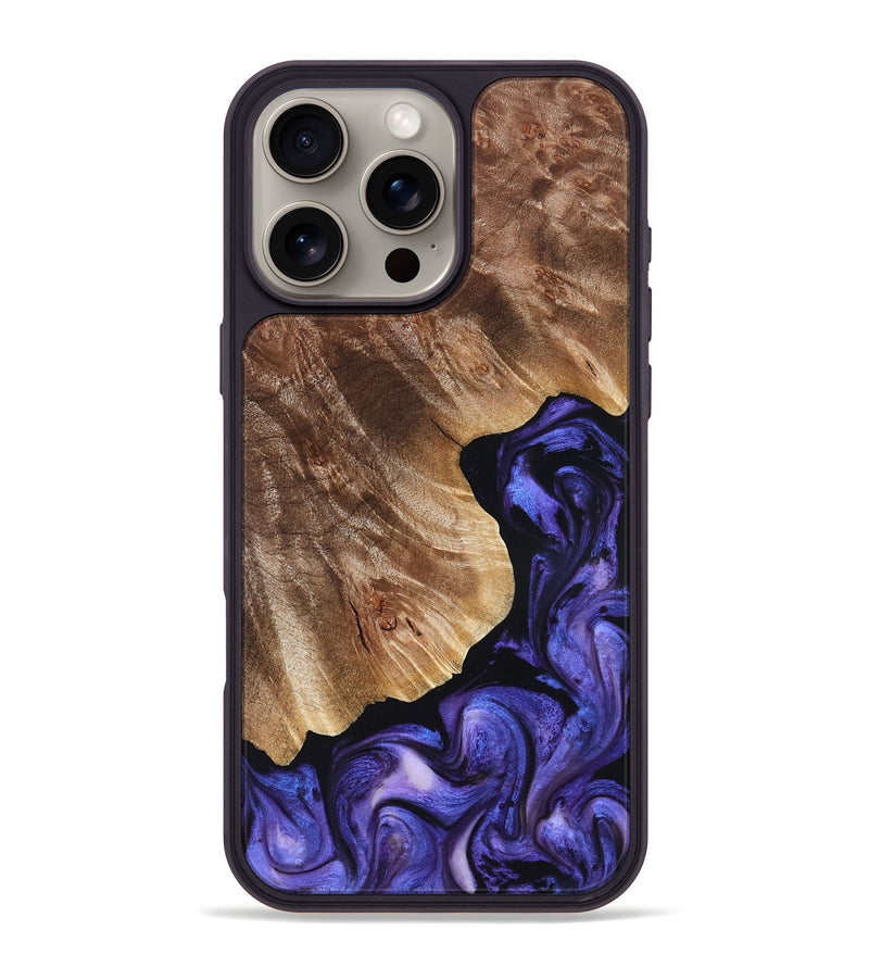 iPhone 16 Pro Max Wood Phone Case - Simon (Purple, 823217)