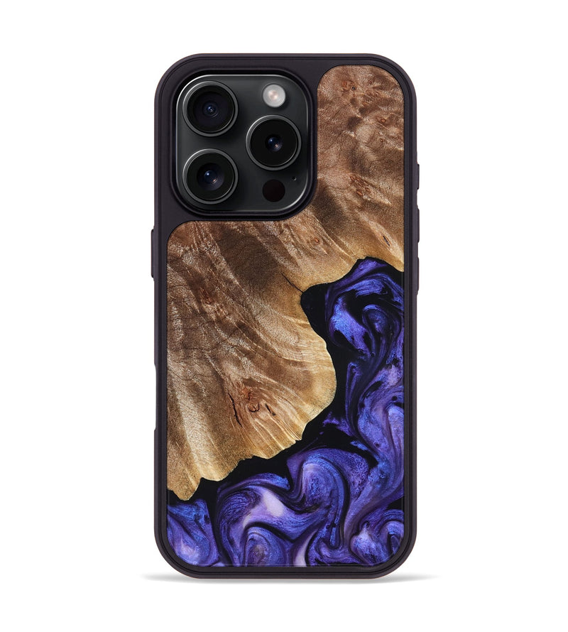 iPhone 16 Pro Wood Phone Case - Simon (Purple, 823217)