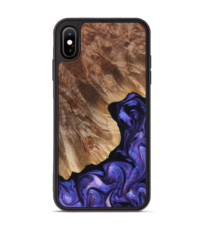 iPhone Xs Max Wood Phone Case - Simon (Purple, 823217)