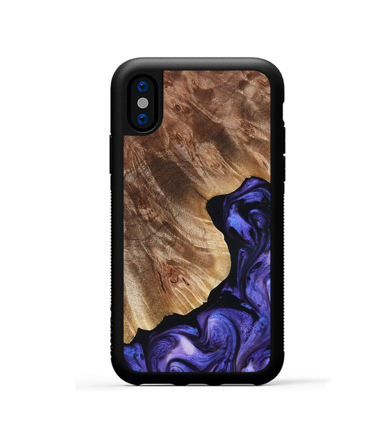 iPhone Xs Wood Phone Case - Simon (Purple, 823217)