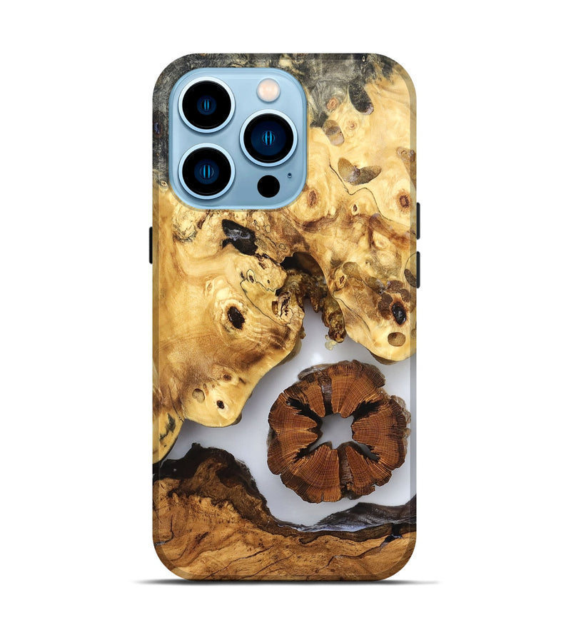 iPhone 14 Pro Wood Live Edge Phone Case - Bryn (Clear, 823231)