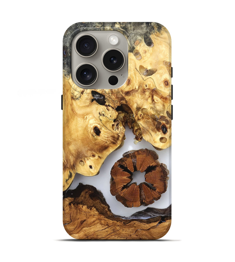 iPhone 16 Pro Wood Live Edge Phone Case - Bryn (Clear, 823231)