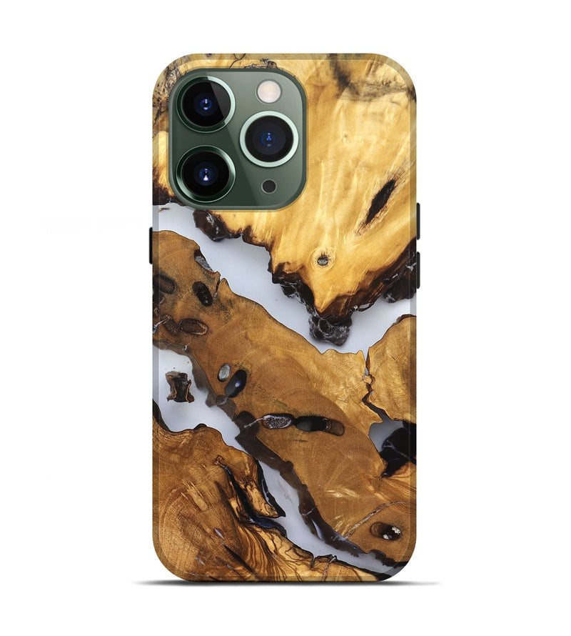 iPhone 13 Pro Wood Live Edge Phone Case - Coleen (Clear, 823232)