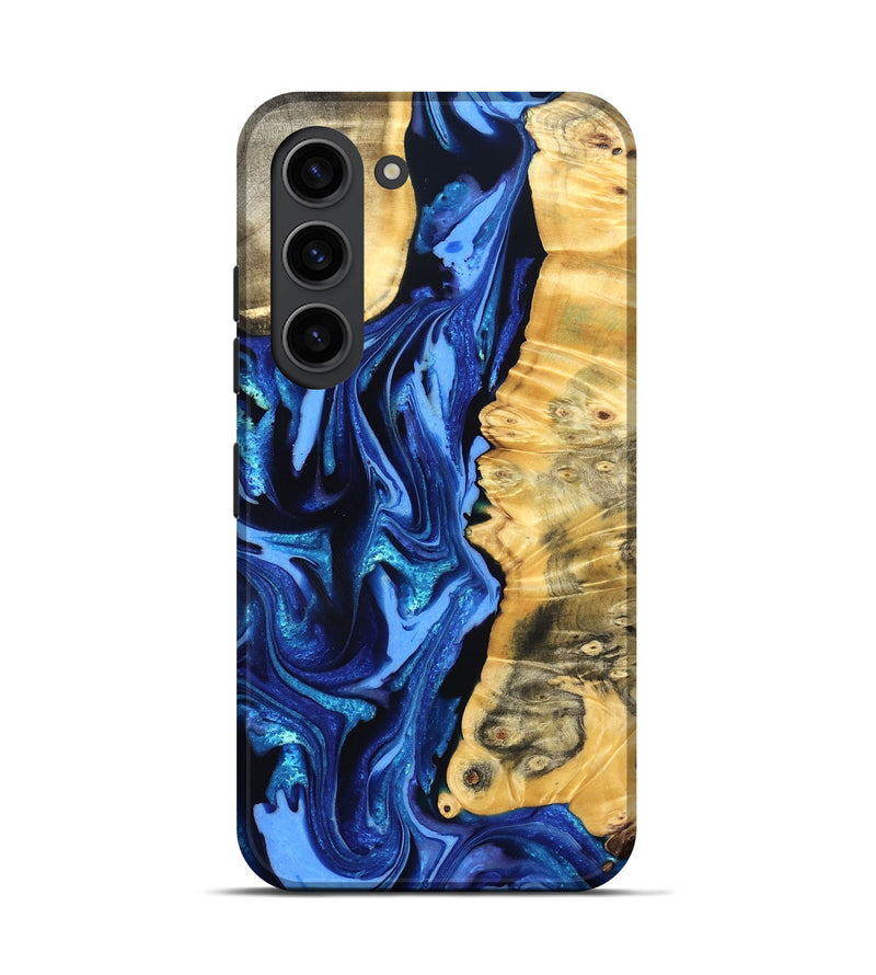 Galaxy S23 Wood Live Edge Phone Case - Daniela (Blue, 823233)
