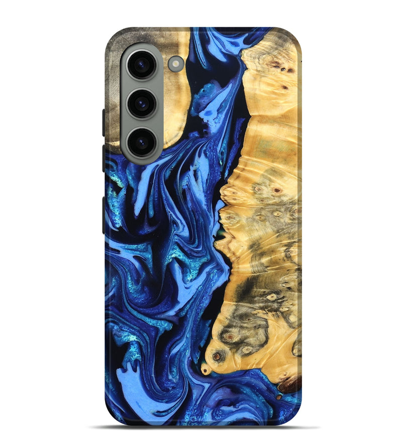 Galaxy S23 Plus Wood Live Edge Phone Case - Daniela (Blue, 823233)