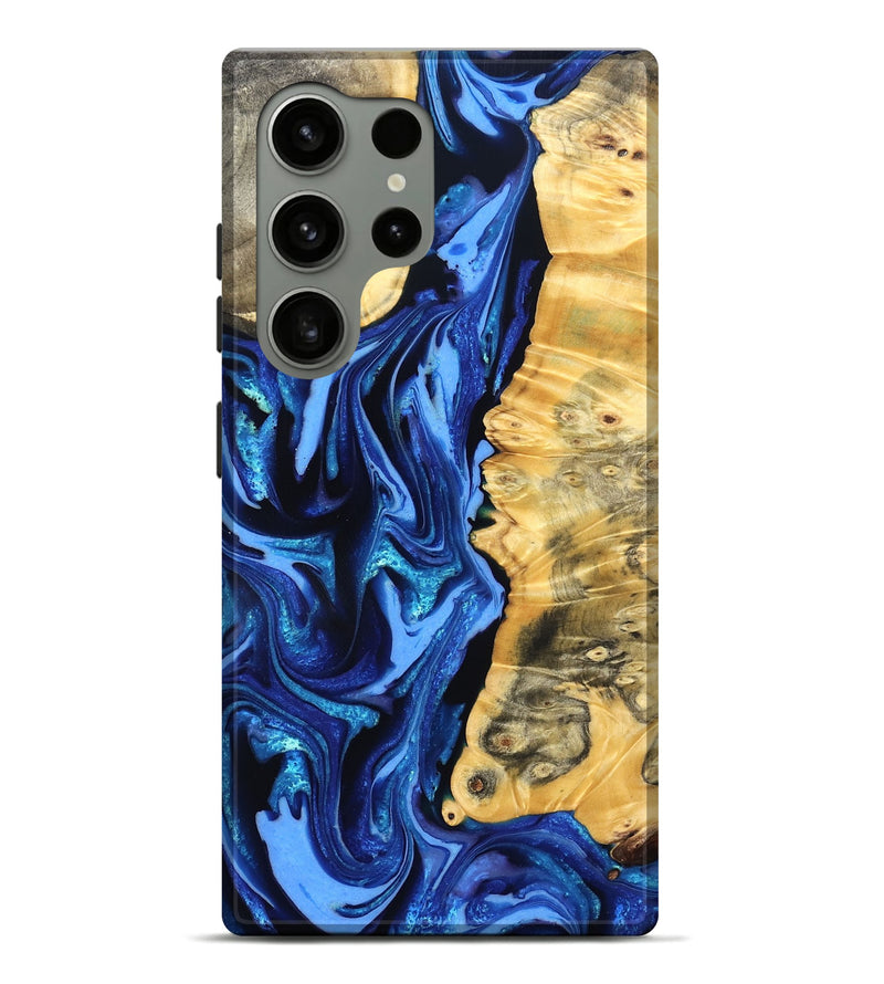 Galaxy S24 Ultra Wood Live Edge Phone Case - Daniela (Blue, 823233)