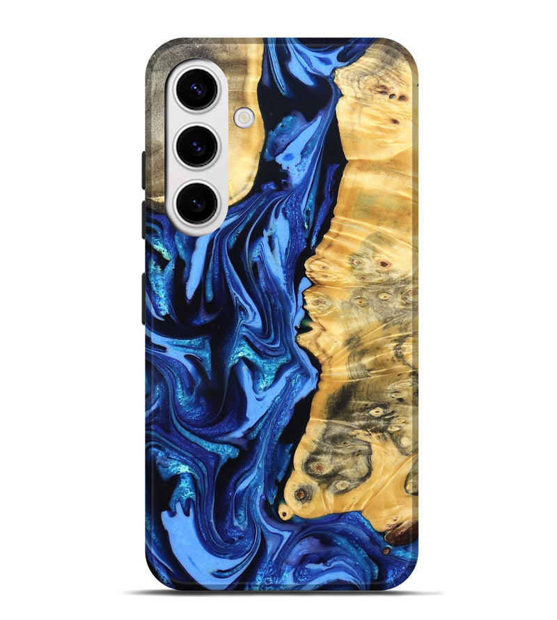Galaxy S25 Plus Wood Live Edge Phone Case - Daniela (Blue, 823233)