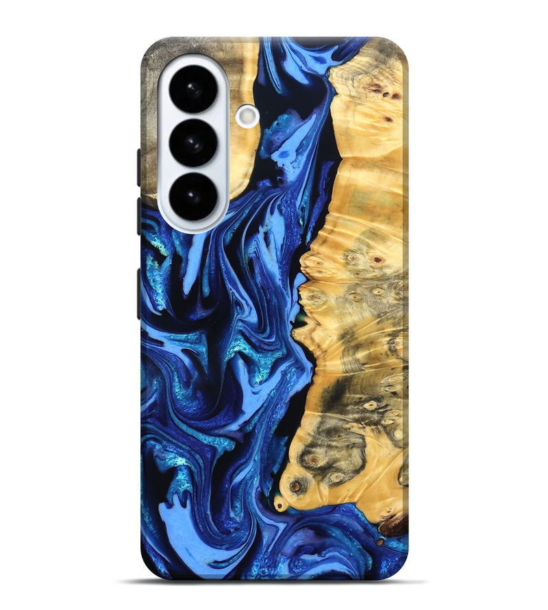 Galaxy S26 Plus Wood Live Edge Phone Case - Daniela (Blue, 823233)