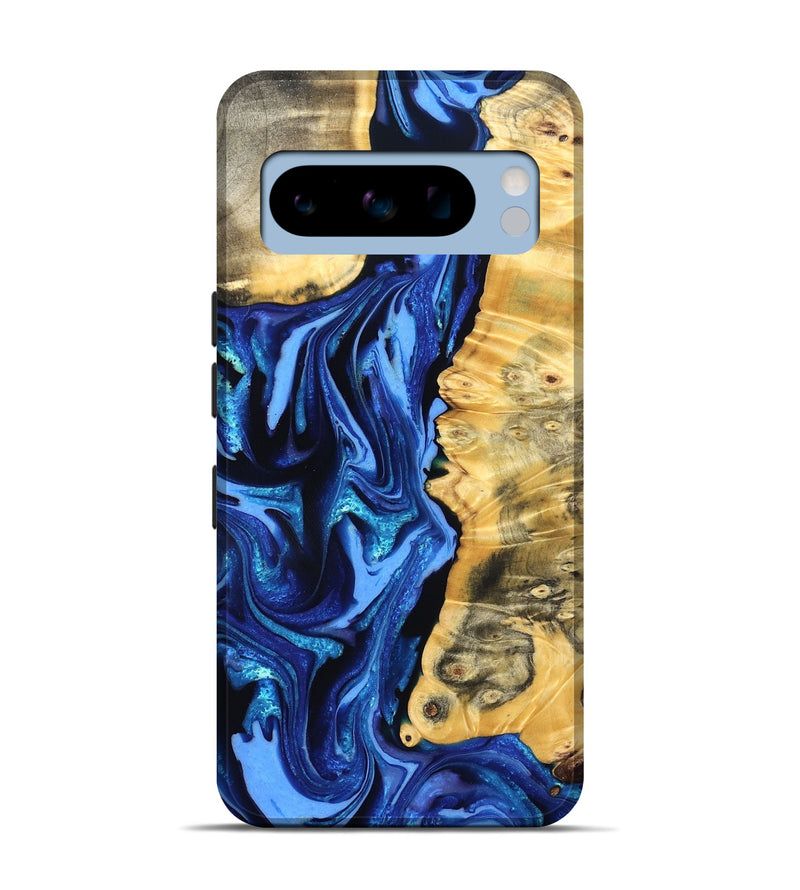 Pixel 8 Pro Wood Live Edge Phone Case - Daniela (Blue, 823233)