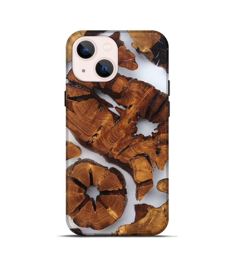iPhone 13 mini Wood Live Edge Phone Case - Shad (Clear, 823234)