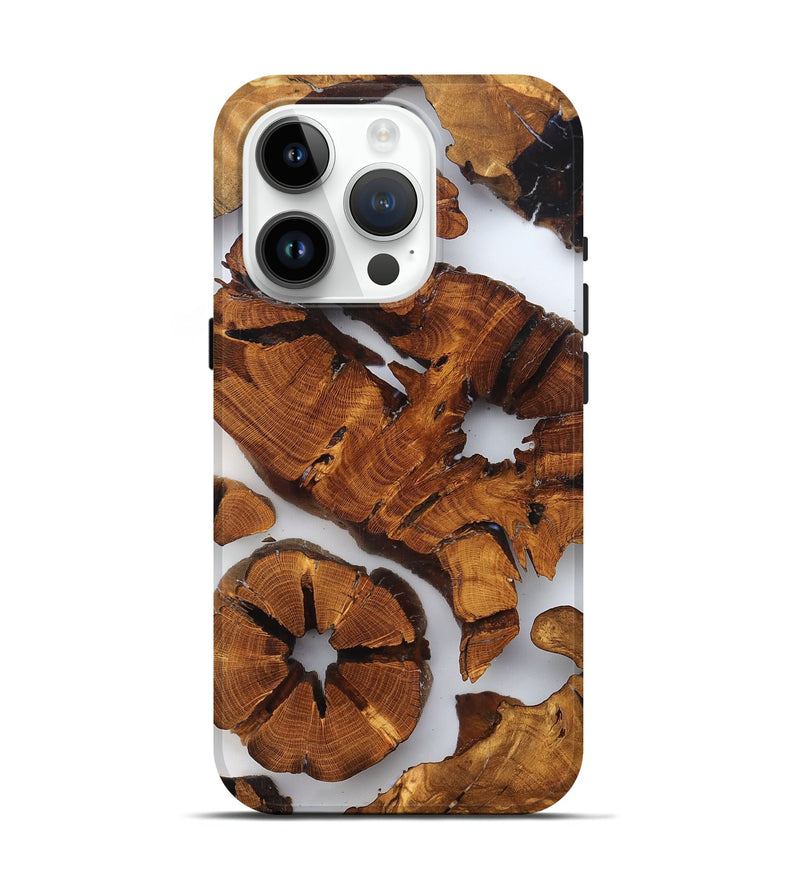iPhone 15 Pro Wood Live Edge Phone Case - Shad (Clear, 823234)
