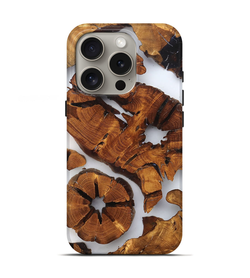 iPhone 16 Pro Wood Live Edge Phone Case - Shad (Clear, 823234)