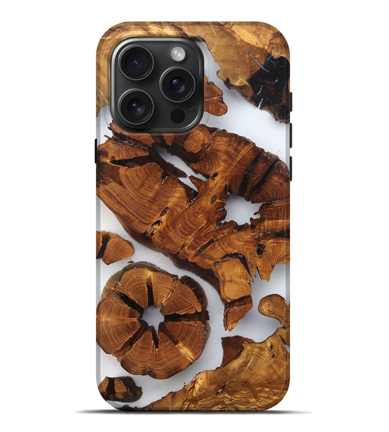iPhone 16 Pro Max Wood Live Edge Phone Case - Shad (Clear, 823234)