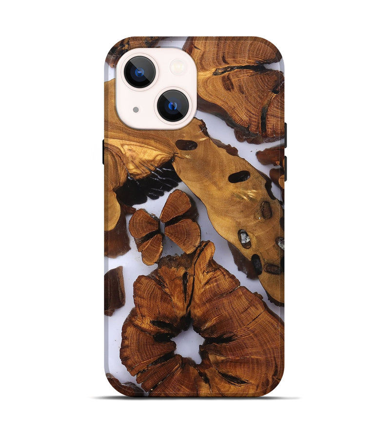 iPhone 14 Wood Live Edge Phone Case - Dirk (Clear, 823235)