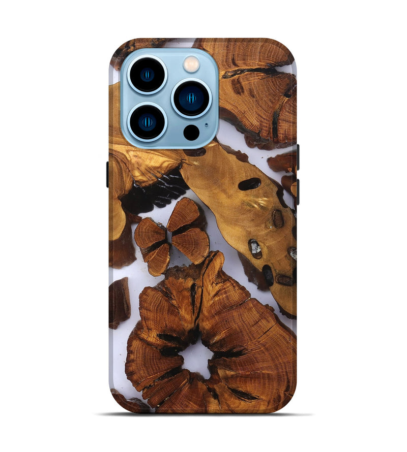 iPhone 14 Pro Wood Live Edge Phone Case - Dirk (Clear, 823235)
