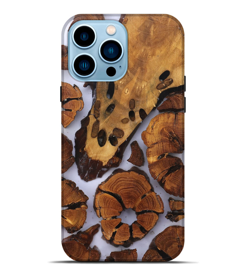 iPhone 14 Pro Max Wood Live Edge Phone Case - Jalisa (Clear, 823236)