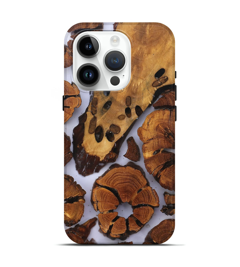 iPhone 15 Pro Wood Live Edge Phone Case - Jalisa (Clear, 823236)