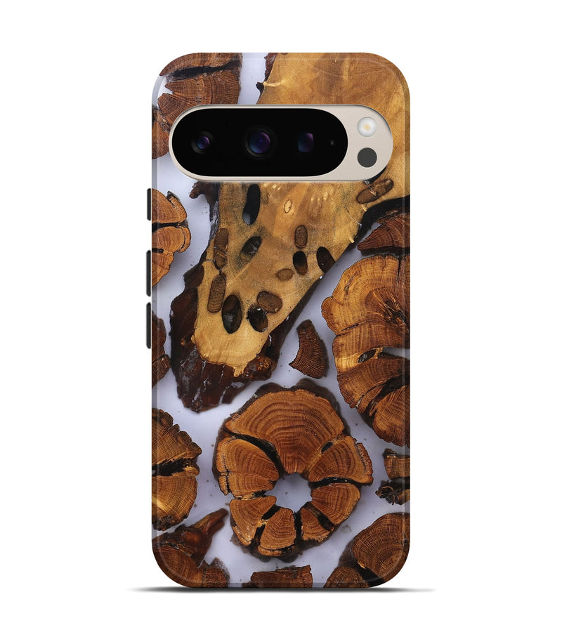 Pixel 9 Pro Wood Live Edge Phone Case - Jalisa (Clear, 823236)