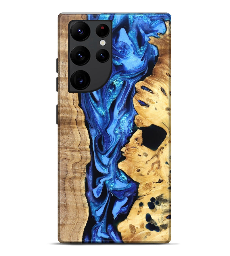 Galaxy S22 Ultra Wood Live Edge Phone Case - Arlo (Blue, 823237)