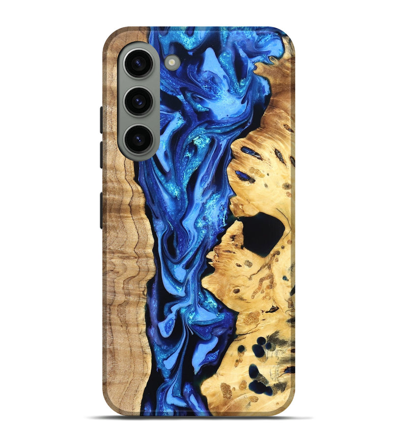 Galaxy S23 Plus Wood Live Edge Phone Case - Arlo (Blue, 823237)