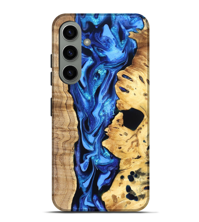 Galaxy S24 Plus Wood Live Edge Phone Case - Arlo (Blue, 823237)