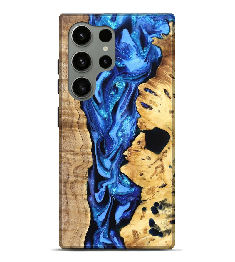Galaxy S24 Ultra Wood Live Edge Phone Case - Arlo (Blue, 823237)