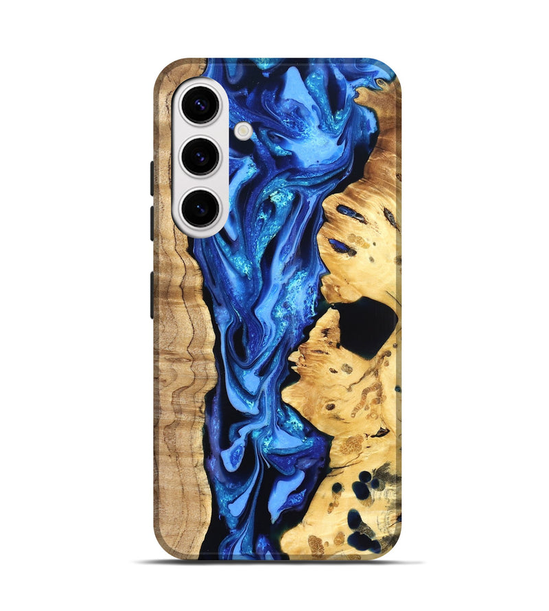Galaxy S25 Wood Live Edge Phone Case - Arlo (Blue, 823237)