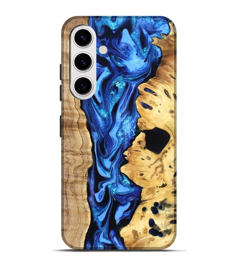 Galaxy S25 Plus Wood Live Edge Phone Case - Arlo (Blue, 823237)