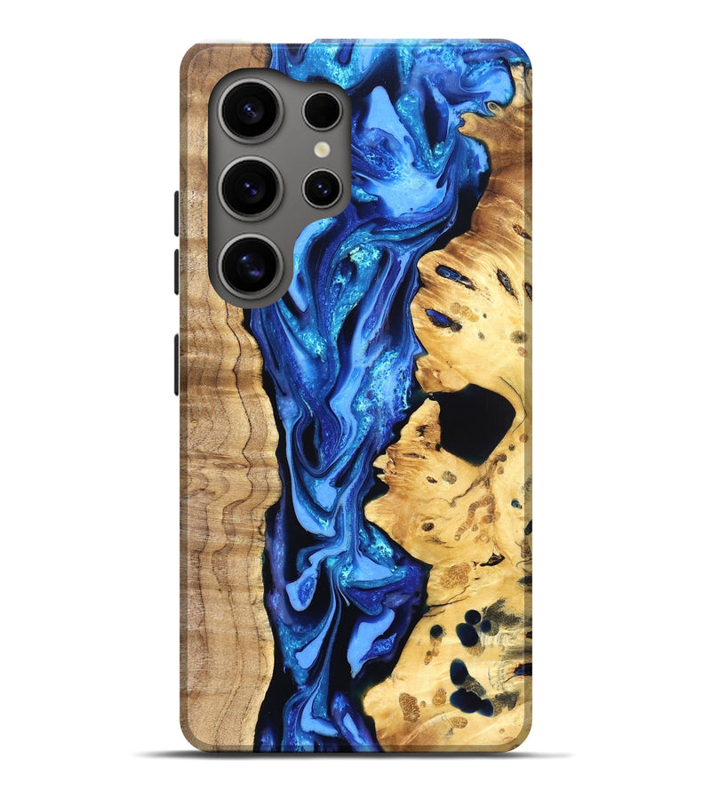 Galaxy S25 Ultra Wood Live Edge Phone Case - Arlo (Blue, 823237)