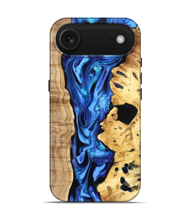 iPhone 17 Air Wood Live Edge Phone Case - Arlo (Blue, 823237)