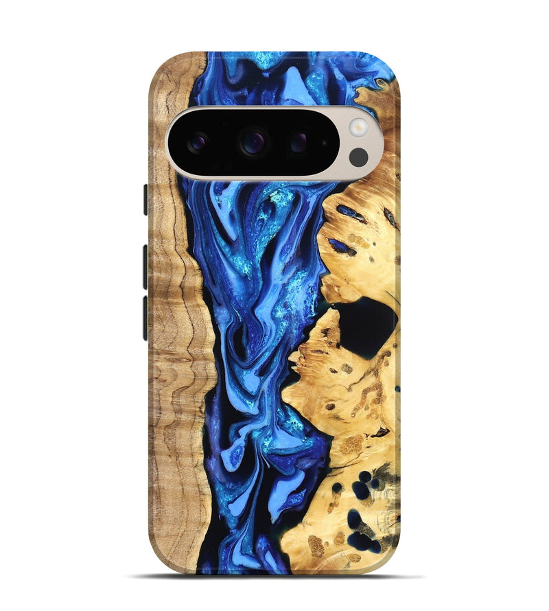 Pixel 10 Wood Live Edge Phone Case - Arlo (Blue, 823237)